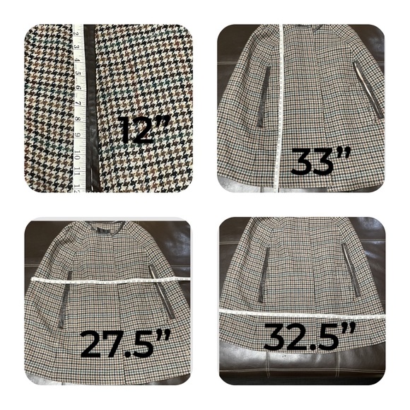 J Crew Saddle Seagrass Multi in Houndstooth Poncho/Cape - Picture 13 of 15